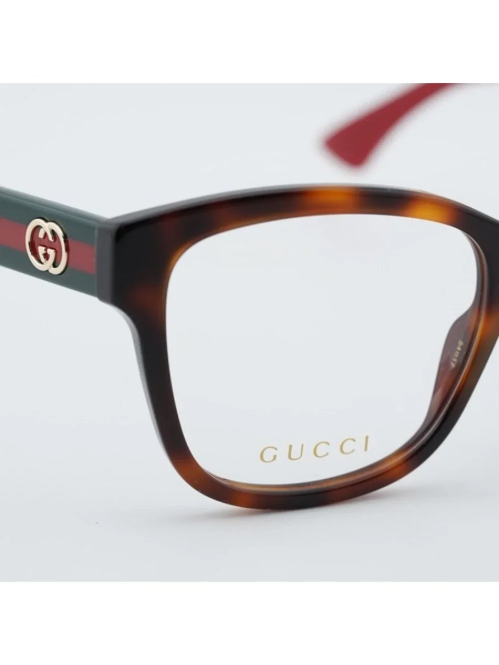 Gucci GG0038ONN 002 Eyeglasses Havana 54mm Square Frame